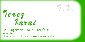 terez karai business card